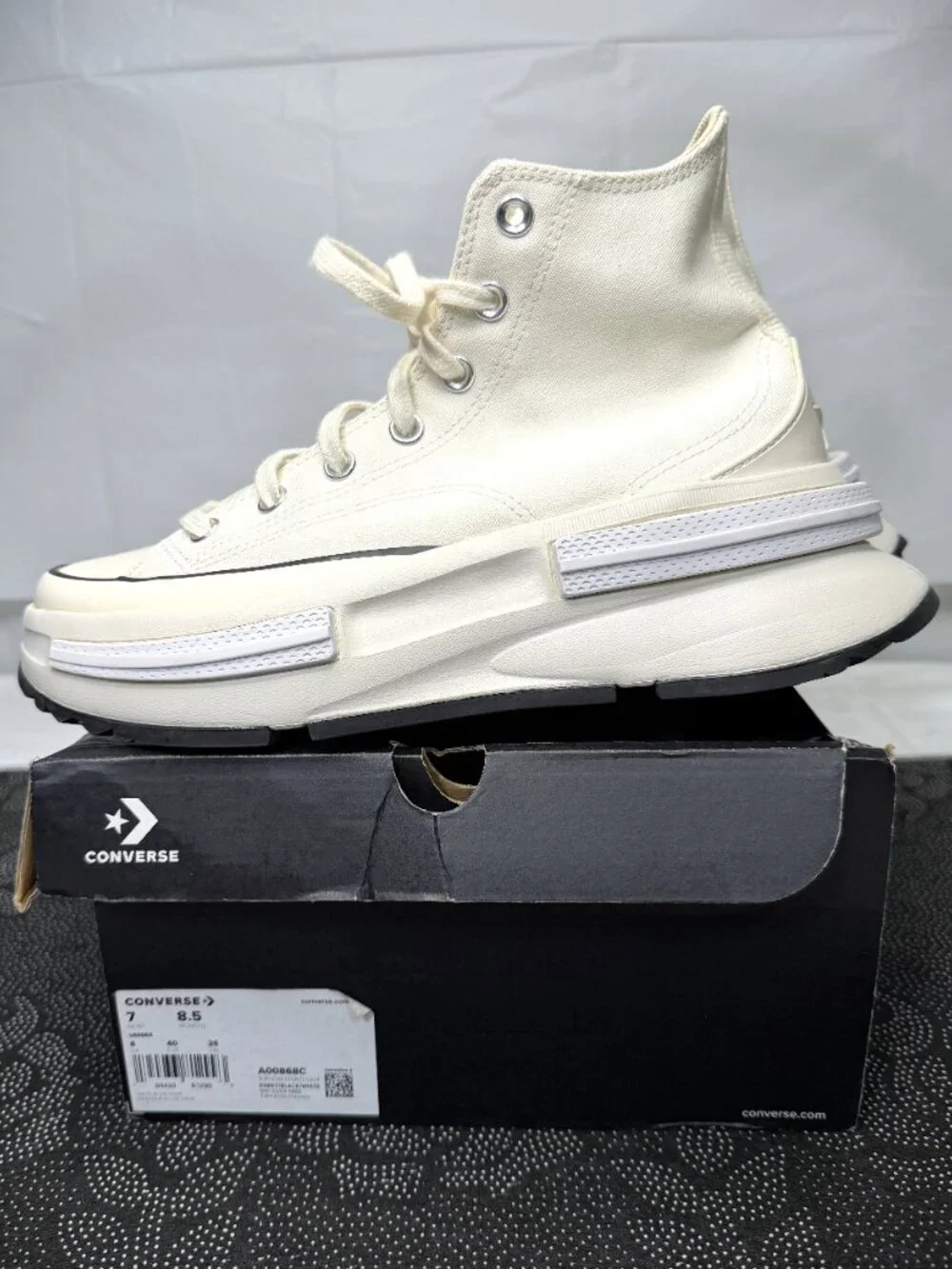 Converse Chuck Taylor Run Star Legacy CX Egret/White Size Men's 7/Women's 8.5